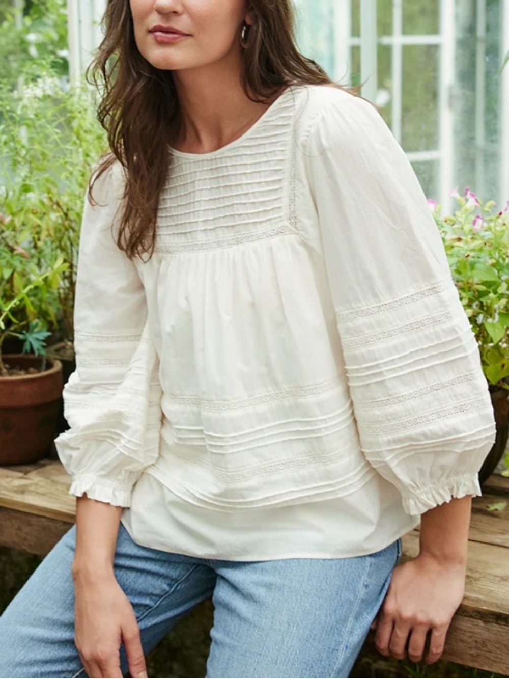 Paneros Dawn Blouse Off White XS